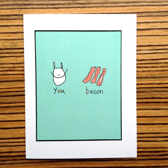 bacon birthday card - officeninjas