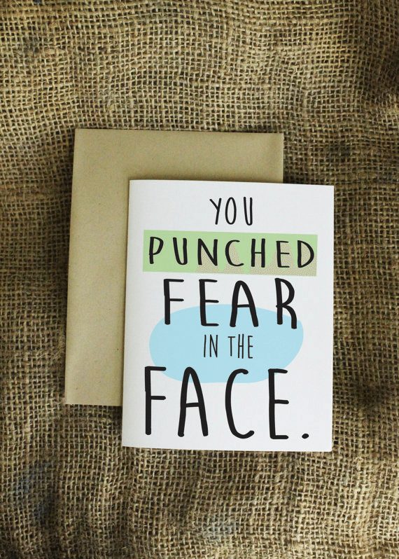 punched fear in the face card - officeninajs