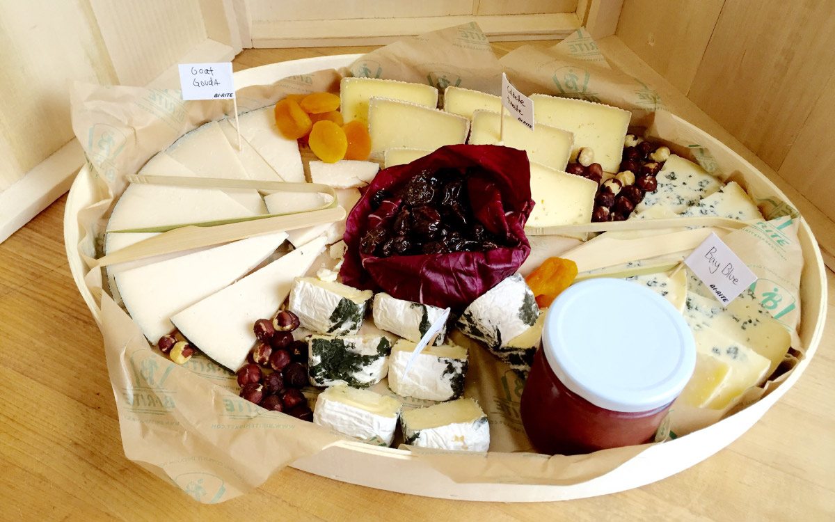 A thoughtful cheese platter always feels elegant and festive.