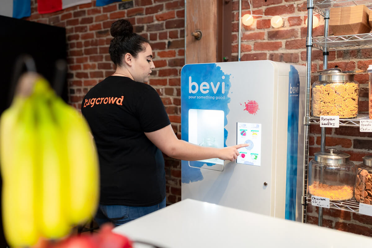 One Bevi can save your office tons of space and waste.