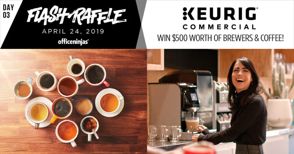 Flash Raffle 2019 Day 3: Win $500 Worth of Brewers and Coffee from Keurig Commercial!